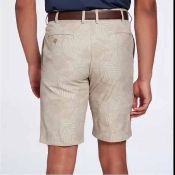 NWT Walter Hagen Perfect 11 Flat Front 10” Inseam Golf Shorts Leaves Print - Picture 2 of 7